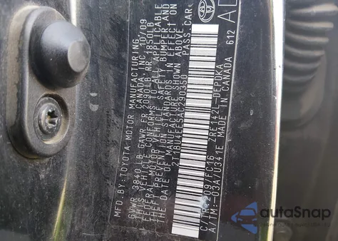 2010 Toyota Corolla Le из США, поврежденный, VIN 2T1BU4EE5AC290350